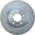 227.45080R by CENTRIC - Select Sport Drilled & Slotted Rotor, Right