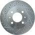 227.51008R by CENTRIC - Select Sport Drilled & Slotted Rotor, Right