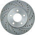Centric 227.61085L Disc Brake Rotor Select Sport Drilled & Slotted Rotor, Left