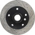 Centric 127.33048L Disc Brake Rotor and Hub Assembly Slotted Drilled Rotor