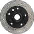 Centric 127.33048R Disc Brake Rotor and Hub Assembly Slotted Drilled Rotor