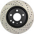 Centric 127.33088L Disc Brake Rotor Slotted Drilled Rotor