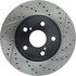 Centric 127.44088CL Disc Brake Rotor Sportstop Cryo Drilled & Slotted Rotor, Left