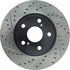 Centric 127.44088CR Disc Brake Rotor Sportstop Cryo Drilled & Slotted Rotor, Right