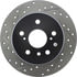 Centric 127.44089R Disc Brake Rotor Slotted Drilled Rotor