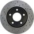 Centric 127.63068CR Disc Brake Rotor Sportstop Cryo Drilled & Slotted Rotor, Right