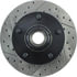 Centric 127.65040CR Disc Brake Rotor and Hub Assembly Sportstop Cryo Drilled & Slotted Rotor, Right