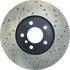 128.34096L by CENTRIC - Sport Cross Drilled Brake Rotor, Left