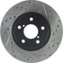 Centric 127.47012CL Disc Brake Rotor Sportstop Cryo Drilled & Slotted Rotor, Left