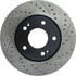 Centric 127.51015CL Disc Brake Rotor Sportstop Cryo Drilled & Slotted Rotor, Left