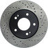 Centric 127.51015L Disc Brake Rotor Slotted Drilled Rotor