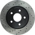 Centric 127.58001CR Axle Hub Sportstop Cryo Drilled & Slotted Rotor, Right