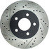 Centric 127.61085R Disc Brake Rotor Slotted Drilled Rotor