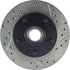 Centric 127.62013CL Disc Brake Rotor and Hub Assembly Sportstop Cryo Drilled & Slotted Rotor, Left
