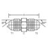 Dayco 143682 Hydraulic Coupling / Adapter 16MJ-12MJ
