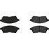 104.14220 by CENTRIC - Posi Quiet Semi-Metallic Brake Pads with Hardware