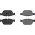 102.19660 by CENTRIC - C-Tek Semi-Metallic Brake Pads with Shims