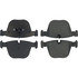 104.09191 by CENTRIC - Posi Quiet Semi-Metallic Brake Pads with Hardware
