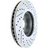 227.47024R by CENTRIC - Select Sport Drilled & Slotted Rotor, Right