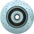 Centric 227.62035L Disc Brake Rotor and Hub Assembly Select Sport Drilled & Slotted Rotor, Left