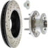 Centric 128.65128L Disc Brake Rotor and Hub Assembly Cross Drilled Rotor