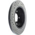 Centric 127.61042CL Disc Brake Rotor Sportstop Cryo Drilled & Slotted Rotor, Left