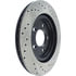 Centric 127.61087CR Disc Brake Rotor Sportstop Cryo Drilled & Slotted Rotor, Right