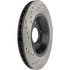 Centric 127.33088L Disc Brake Rotor Slotted Drilled Rotor