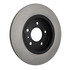 120.66060 by CENTRIC - Disc Brake Rotor - Rear, 11.7 in. O.D, Solid Design, 5 Lugs, Coated Finish