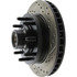 Centric 127.67030CL Disc Brake Rotor and Hub Assembly Sportstop Cryo Drilled & Slotted Rotor, Left