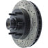 Centric 127.66035CR Disc Brake Rotor and Hub Assembly Sportstop Cryo Drilled & Slotted Rotor, Right