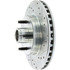 Centric 227.61026L Disc Brake Rotor and Hub Assembly Select Sport Drilled & Slotted Rotor, Left