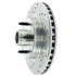 Centric 227.61026R Disc Brake Rotor and Hub Assembly Select Sport Drilled & Slotted Rotor, Right