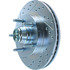 227.65080R by CENTRIC - Select Sport Drilled & Slotted Rotor, Right