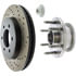 Centric 128.65128L Disc Brake Rotor and Hub Assembly Cross Drilled Rotor