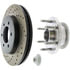 Centric 128.65128CR Disc Brake Rotor and Hub Assembly Sportstop Cryo Sport Drilled Rotor, Right