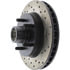 Centric 128.66025CL Disc Brake Rotor and Hub Assembly Sportstop Cryo Sport Drilled Rotor, Left