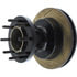 Centric 126.65109CSR Disc Brake Rotor and Hub Assembly Cryo Sport Slotted Rotor, Right
