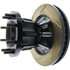 Centric 126.66023CSR Disc Brake Rotor and Hub Assembly Cryo Sport Slotted Rotor, Right
