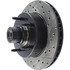 Centric 127.65039CL Disc Brake Rotor and Hub Assembly Sportstop Cryo Drilled & Slotted Rotor, Left