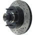 Centric 127.65040CL Disc Brake Rotor and Hub Assembly Sportstop Cryo Drilled & Slotted Rotor, Left