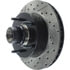 Centric 127.65040CR Disc Brake Rotor and Hub Assembly Sportstop Cryo Drilled & Slotted Rotor, Right