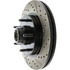 Centric 127.65055L Disc Brake Rotor and Hub Assembly Slotted Drilled Rotor