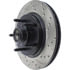 Centric 127.65080CL Disc Brake Rotor and Hub Assembly Sportstop Cryo Drilled & Slotted Rotor, Left