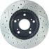 Centric 127.40056CL Disc Brake Rotor Sportstop Cryo Drilled & Slotted Rotor, Left