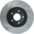 Centric 127.42071CL Disc Brake Rotor Sportstop Cryo Drilled & Slotted Rotor, Left