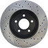 127.65107R by CENTRIC - Slotted Drilled Rotor