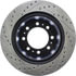 Centric 127.67080CL Disc Brake Rotor Sport Cryo Drilled/Slotted Brake Rotor, Rear Left