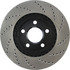 Centric 128.62055CR Disc Brake Rotor Sportstop Cryo Sport Drilled Rotor, Right
