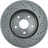 227.44125R by CENTRIC - Select Sport Drilled & Slotted Rotor, Right